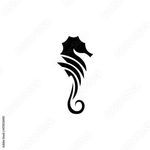 creative seahorse logo icon. Seahorse icon and symbol vector illustration.