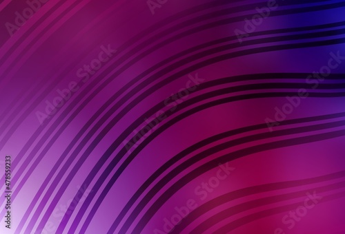 Dark Purple, Pink vector backdrop with bent lines.