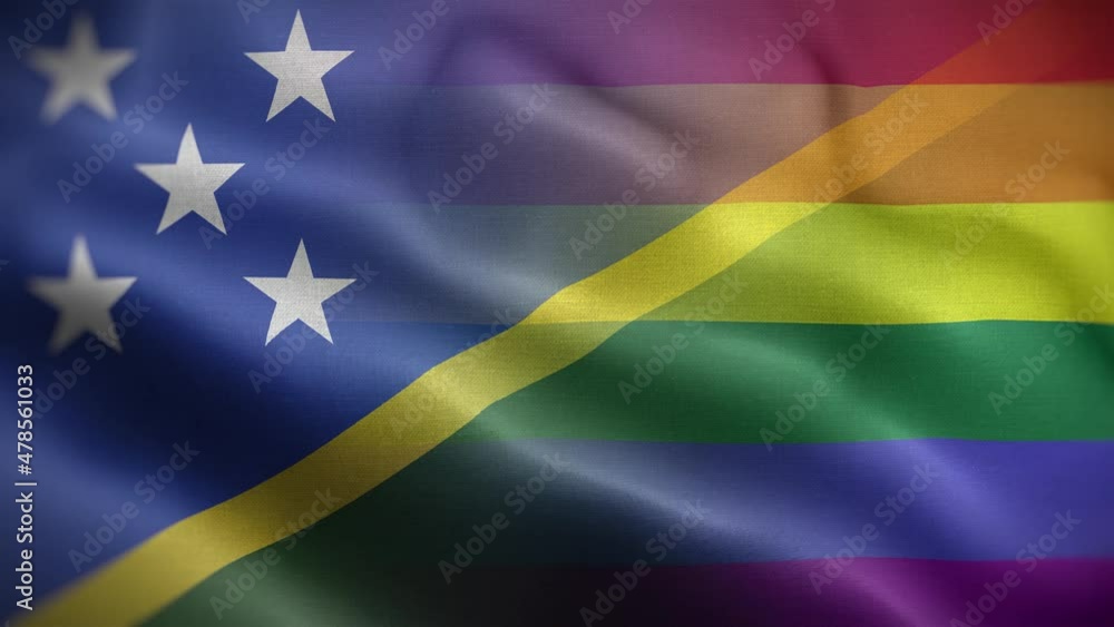 LGBT Solomon Islands Flag Loop Background 4K LGBT Solomon Islands Flag Loop Background 4K