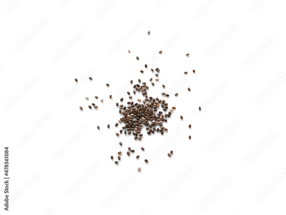 Fototapeta premium Chia seeds isolated on white background