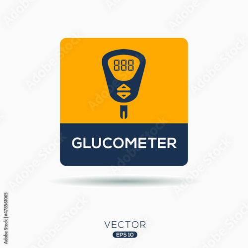Creative (Glucometer) Icon ,Vector sign.