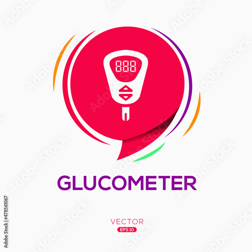 Creative (Glucometer) Icon ,Vector sign.