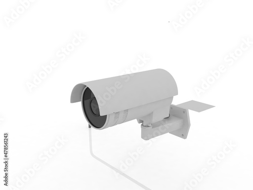 3d rendering Surveillance CCTV Security Camera connected house 