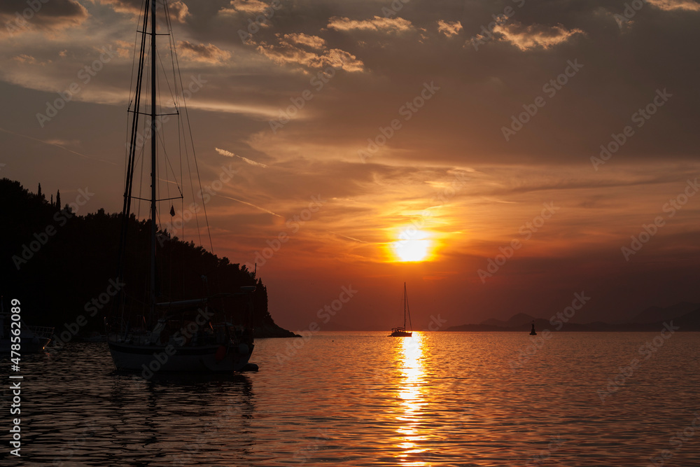 Evening in harbour, Cavtat, Croatia