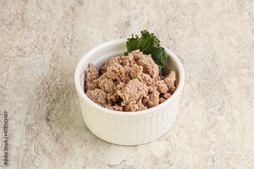 Liver pate in the bowl