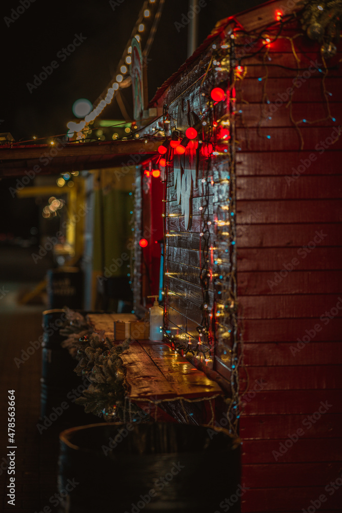 Fototapeta premium zaporozhye by night, Christmas atmosphere