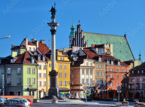 The Old Town, Castle Square, Zygmunt's Column, Warsaw, Poland