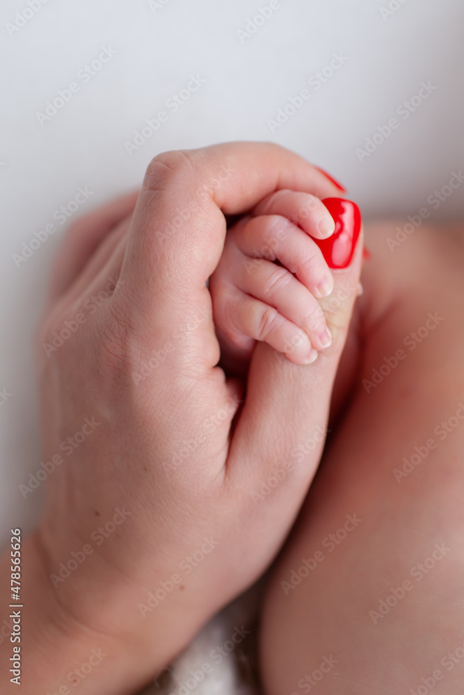Close up little baby toes feet fingers Close up little baby toes feet fingers