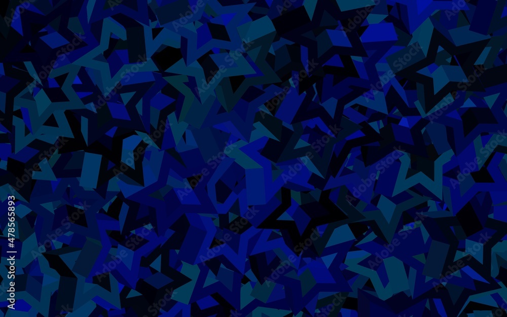 Dark BLUE vector backdrop with small and big stars. Dark BLUE vector backdrop with small and big stars.