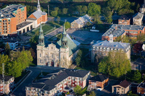 Churches and town Square L'Assomption Quebec Canada