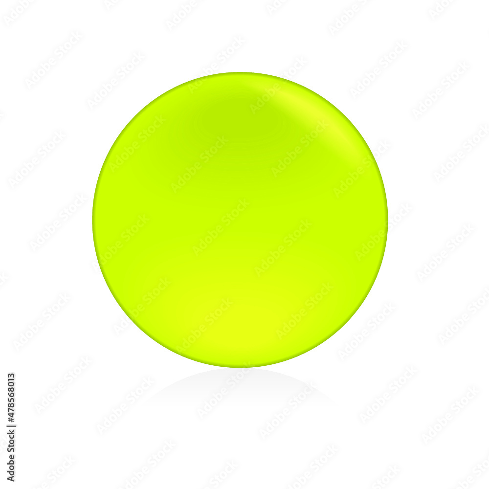 Green round badge isolated on a white background