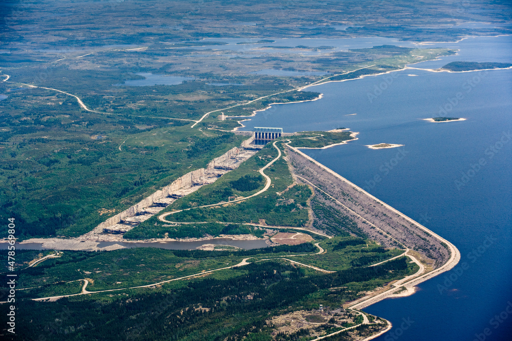 Naklejka premium Radisson Quebec Canada. Robert Bourassa Hydroelectric Project