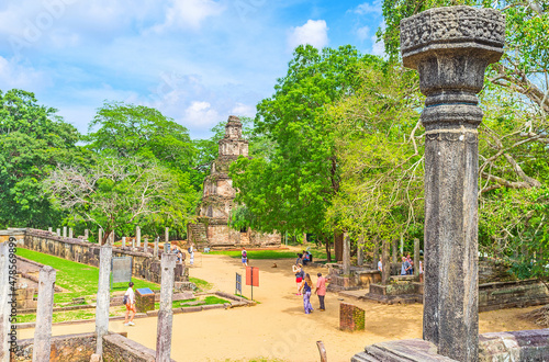 The landmarks of Dalada Maluwa in Polonnaruwa, Sri Lanka photo