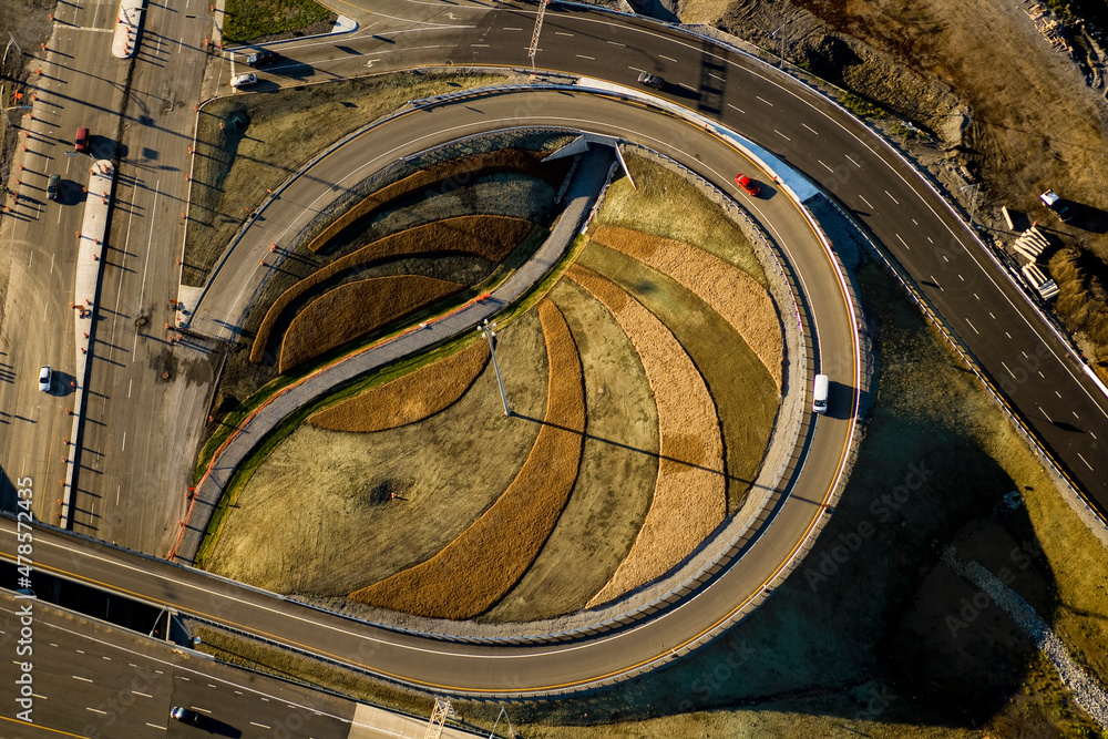 Fototapeta premium Freeway exit Brossard Quebec Canada