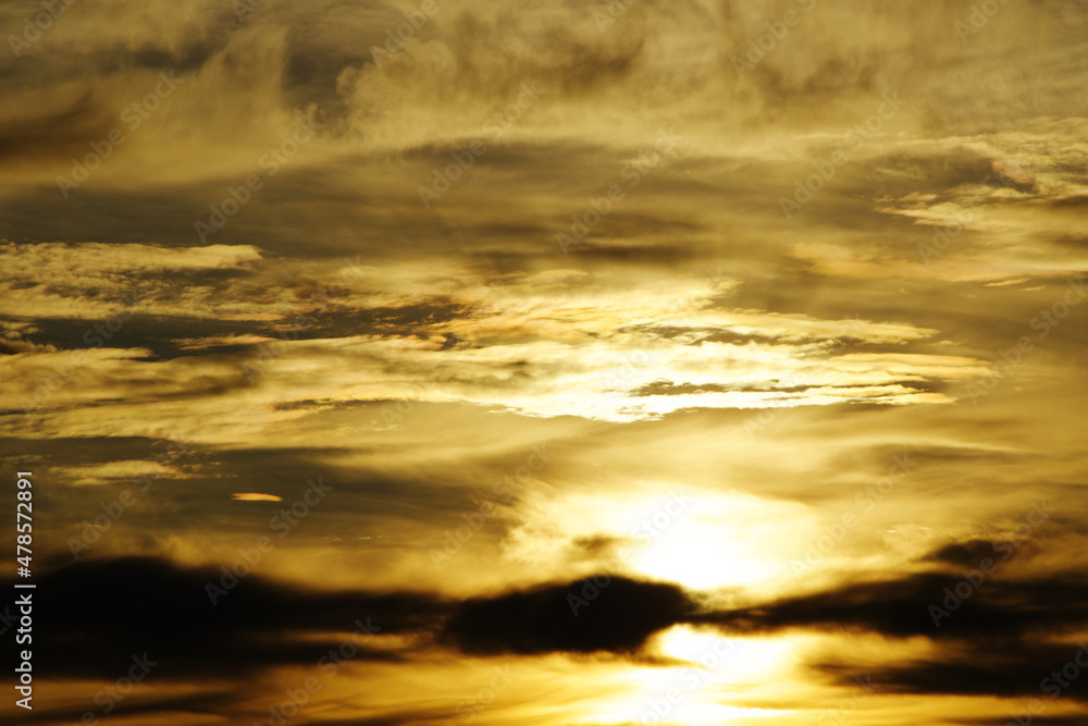 Beautiful Dramatic Sunset Sky with Colorful Clouds Beautiful Dramatic Sunset Sky with Colorful Clouds