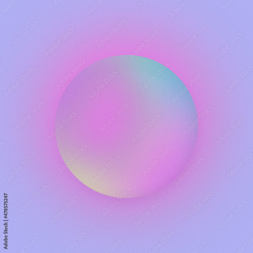 Spectrum abstract vaporwave holographic background with circle like bubble, trendy colorful backdrop in pastel neon color. For creative design cover