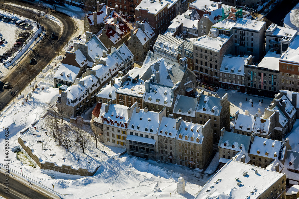 Fototapeta premium Old Quebec. Quebec Winter Carnival. Quebec City Canada