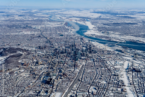 Downtown Montréal and Region in Winter. Quebec Canada