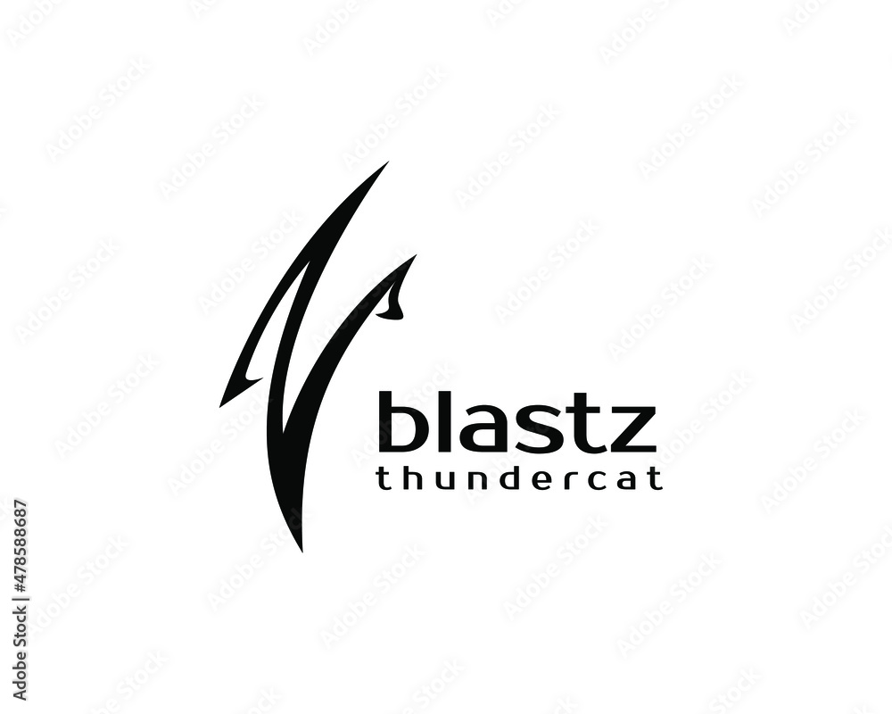 Obraz premium Thunder Cat Electric Logo Concept Vector Illustration