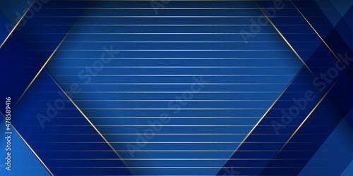 Abstract gold plated blue and white gradient background. Modern blue abstract rectangular grid lines for presentation design, with futuristic concept, geometric, graphic, texture,