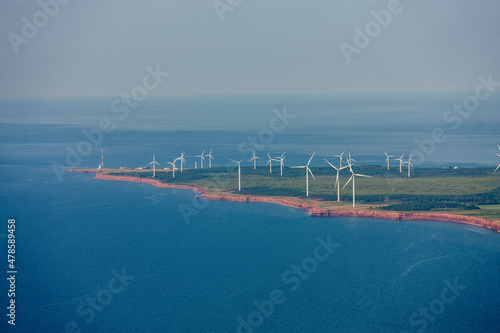 Wind Farm Electricity Generating Tignish Prince Edward Island Canada