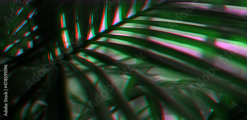 Photos Glitch and anaglyph effect