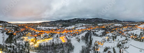 Winter Panorama of Zakopane in Poland