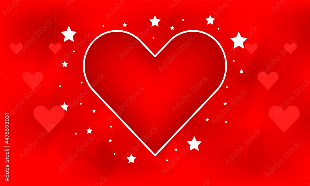 Happy valentines day greeting wishes Love card design Free Vector