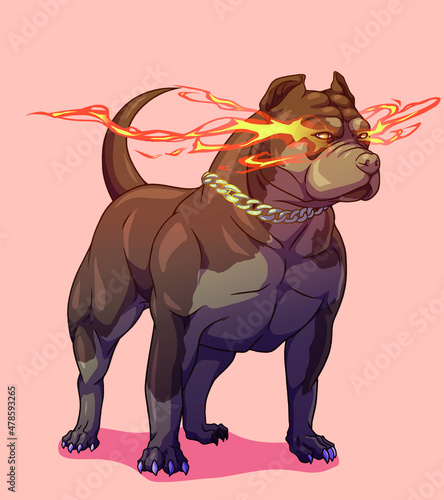 Design vector american bully dog pitbull 