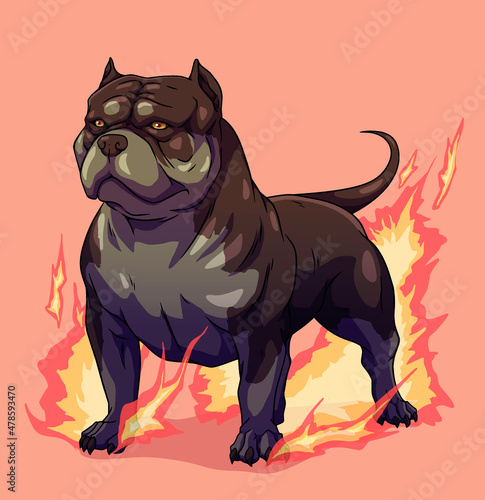 Design vector american bully dog pitbull 