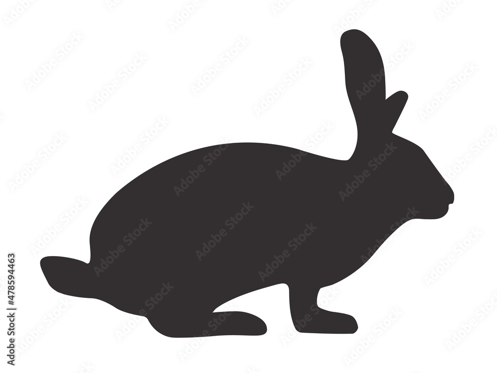 black rabbit silhouette icon- vector illustration black rabbit silhouette icon- vector illustration