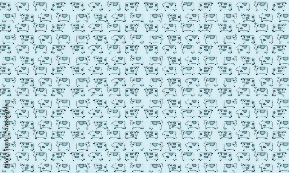blue cows pattern background. blue cows pattern background.