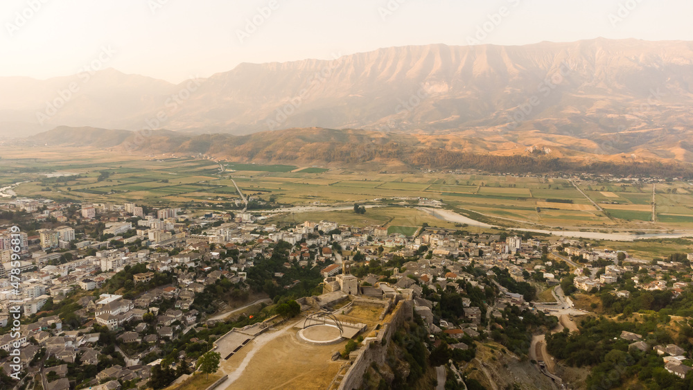 Fototapeta premium View of Old Town Gjirokaster, Albania