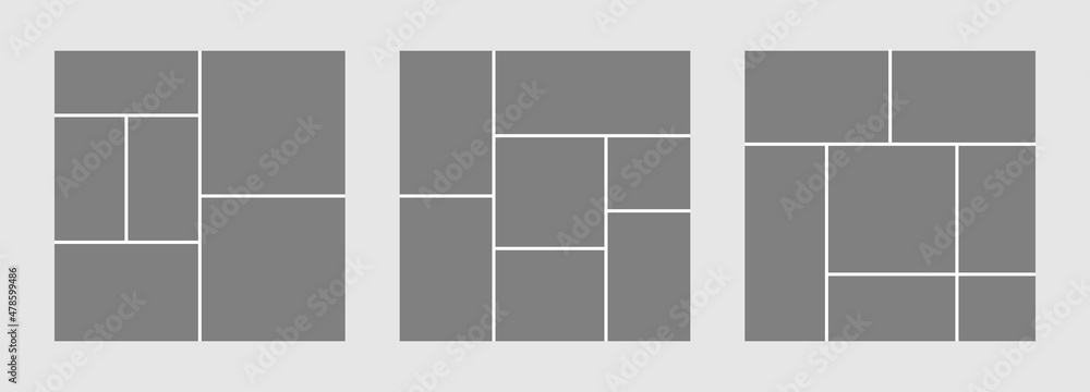 Set of photo frames. Collage for photos. Vector frame for pictures. Vector illustration. Set of photo frames. Collage for photos. Vector frame for pictures. Vector illustration.