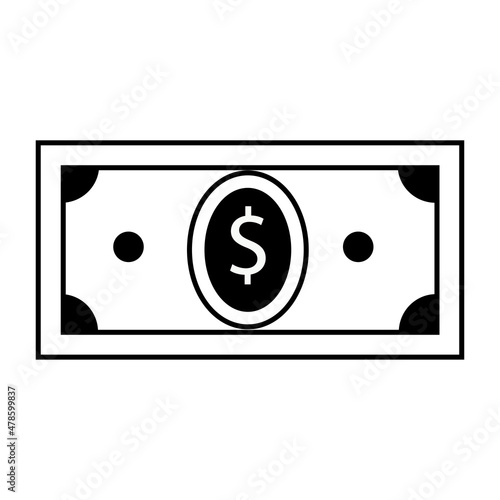 A stack of cash money or dollar bills outline icon. linear style sign, for mobile ui concept app and web design. Money simple line icon. Symbol logo illustration. Pixel perfect graphics. Vector EPS 10