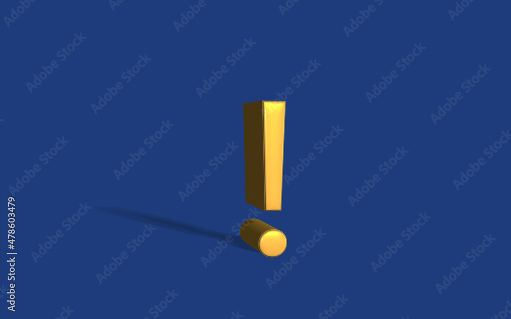 Golden Exclamation Mark in Front Of an Up Arrow Golden Exclamation Mark in Front Of an Up Arrow