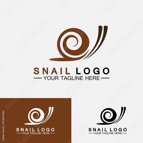 Snail logo template vector icon illustration design