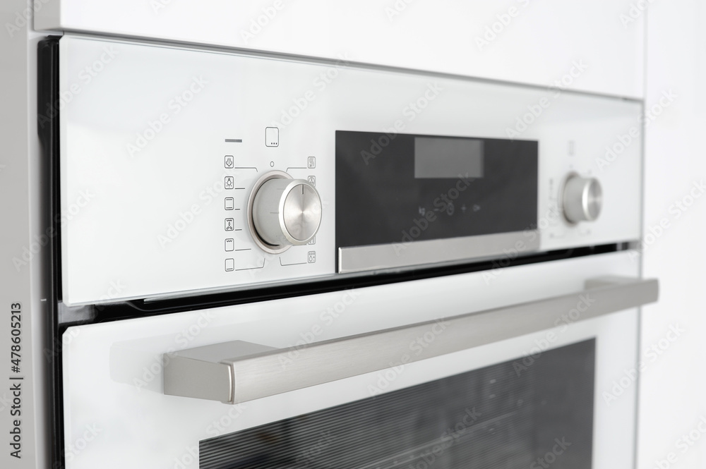 Obraz premium white kitchen electric oven