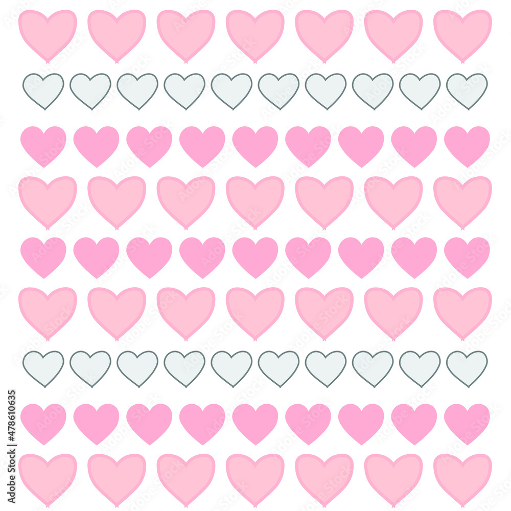 Vector background of pink and grey hand drawn in straight lines. Valentine's day, Mother's day, hearts background. Happy, copy space. Vector background of pink and grey hand drawn in straight lines. Valentine's day, Mother's day, hearts background. Happy, copy space.