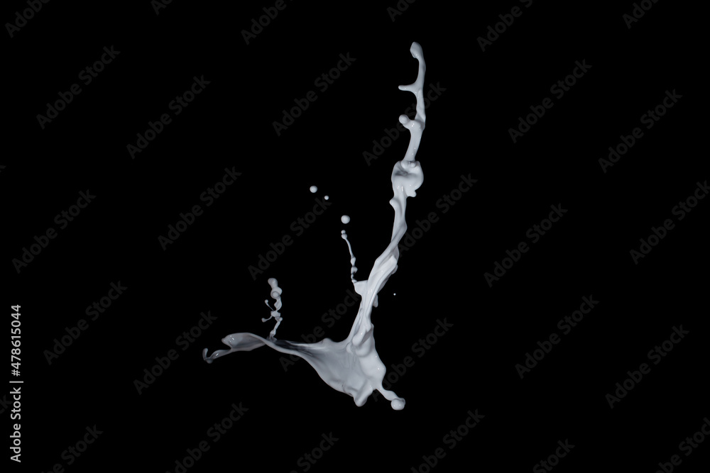White paint splash isolated on black background. White paint splash isolated on black background.