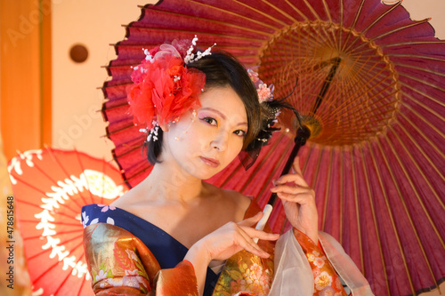 Obraz w ramie 遊郭の花魁イメージ