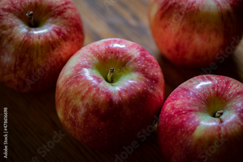 Jonagold red apples on the table