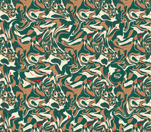 Seamless camouflage pattern created with green yellow and brown colors. for all kinds of print  fabric  book cover  surface and web use