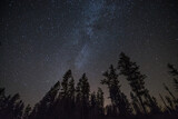 starry night sky, Milky Way, High Tatras, Vysoke Tatry, Slovakia, Europe