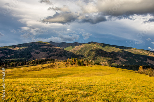 landscape with field and sky, Western Tatras, Zapadne Tatry, Liptov, Slovakia, Europe