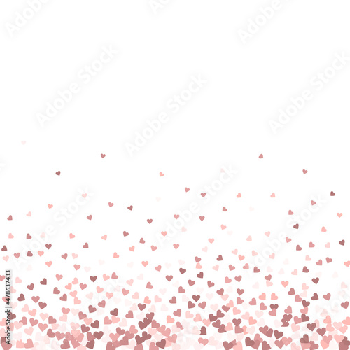 Pink heart love confettis. Valentine s day gradien