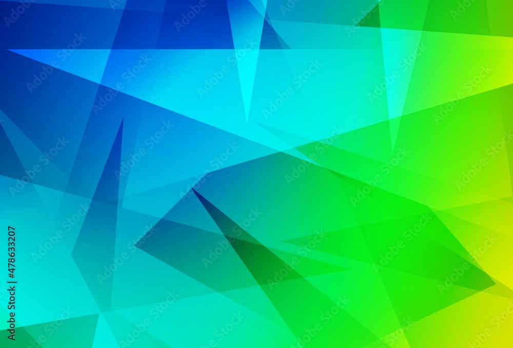 Light Blue, Green vector layout with lines, triangles. Light Blue, Green vector layout with lines, triangles.
