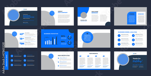 Business Presentation Brochure Guide Design or Pitch Deck Slide Template or Sales Guide Slider