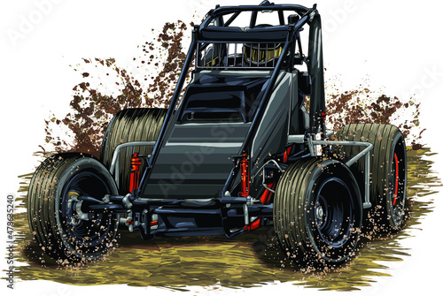 dirt race isolated on white background for poster, t-shirt print, business element, social media content, blog, sticker, vlog, and card. vector illustration.