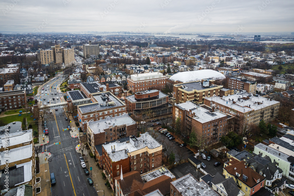 Aerial Drone of Jersey City New Jersey 